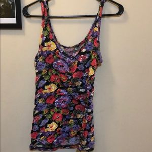 Floral fitted tank top